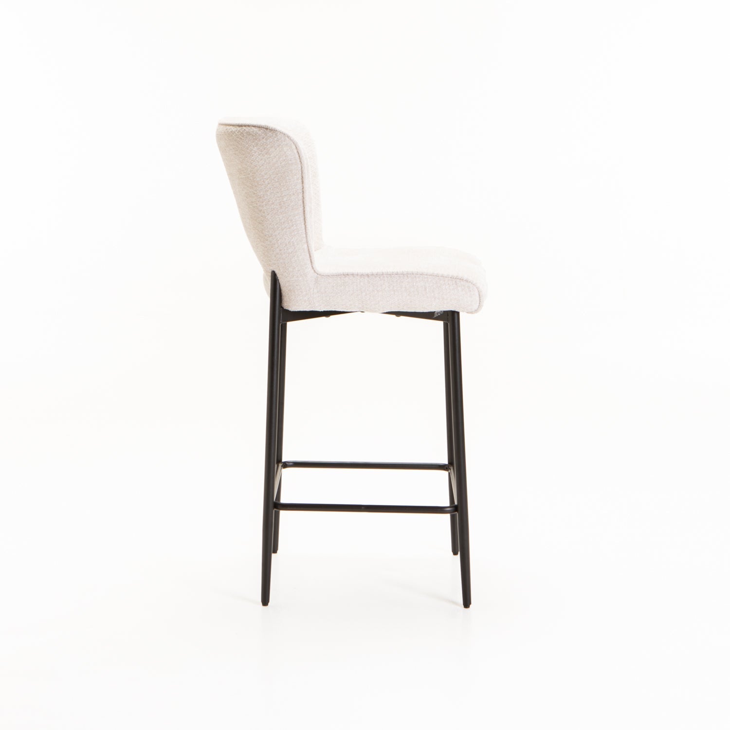 Martini Fabric Kitchen Stool - Cream