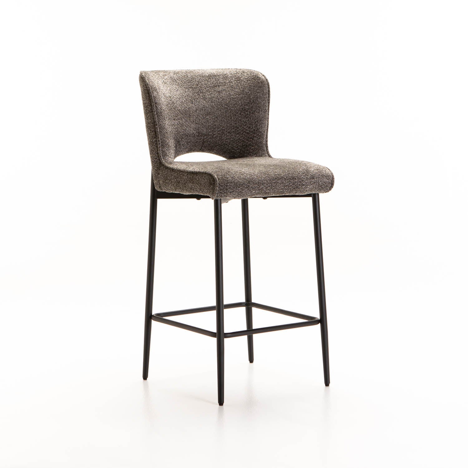 Martini Fabric Kitchen Stool - Grey