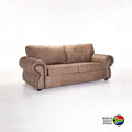Mfuzo Genuine Leather 3 Seater Couch - Buffed Taupe