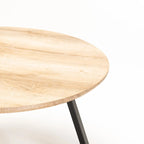Miller 80cm Round Coffee Table - Oak