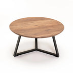 Miller 80cm Round Coffee Table - Walnut