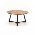 Miller 80cm Round Coffee Table - Walnut