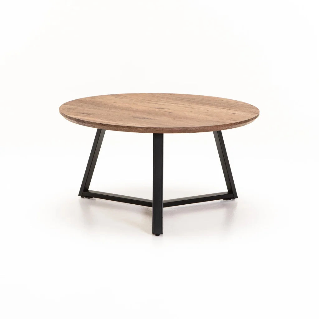 Miller 80cm Round Coffee Table - Walnut