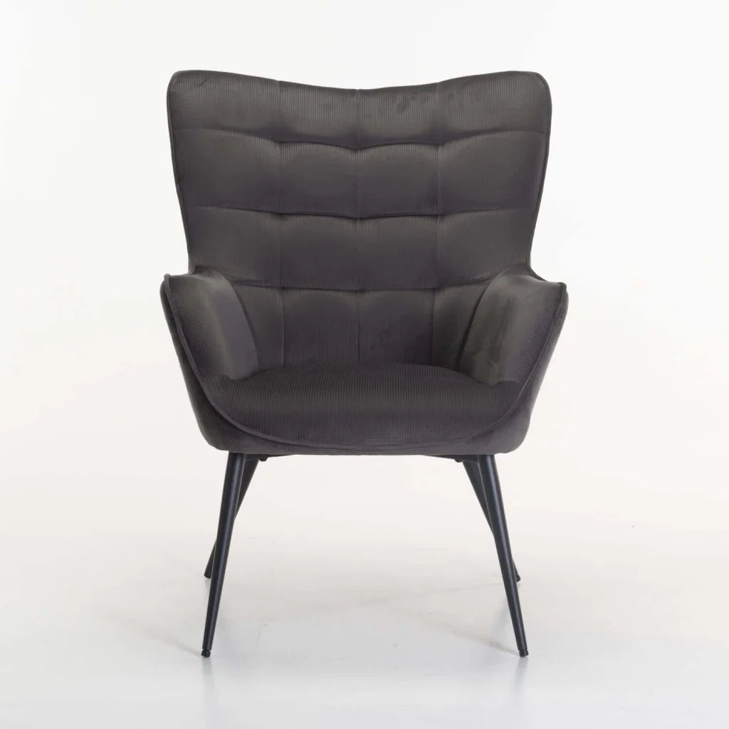 Mishika Velvet Chair - Grey