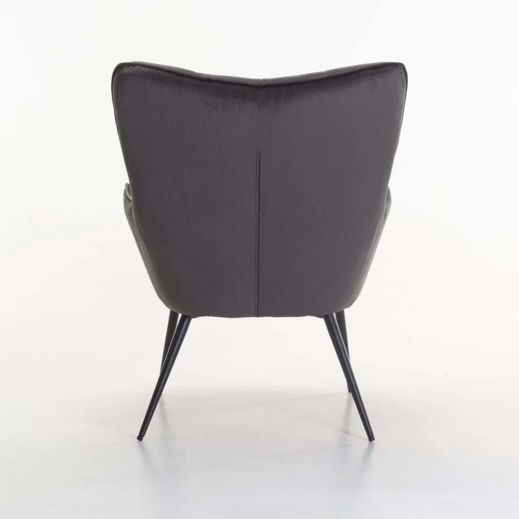 Mishika Velvet Chair - Grey