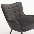 Mishika Velvet Chair - Grey