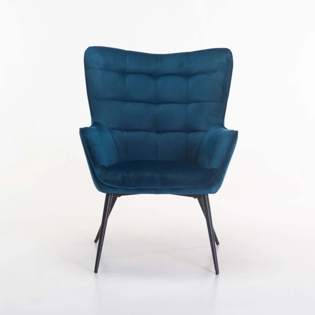 Mishika Velvet Chair - Navy