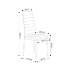 Mia Dining Leather Touch Chair - Black