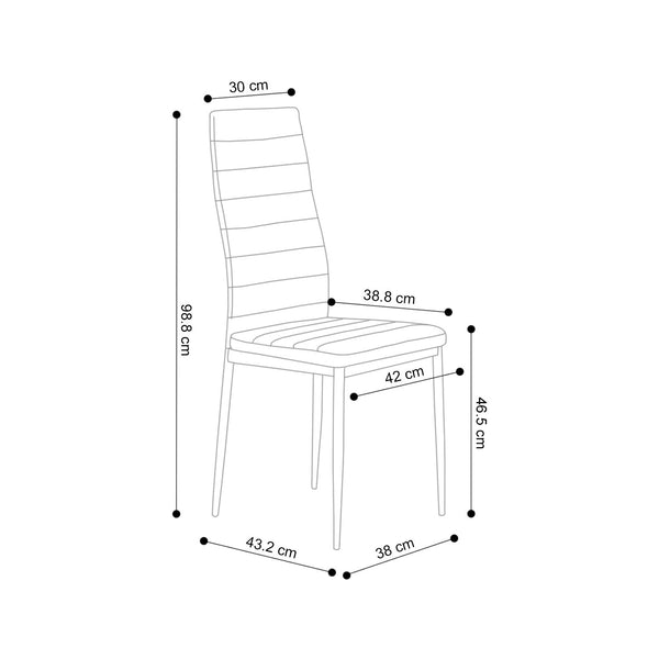 Mia Dining Leather Touch Chair - White