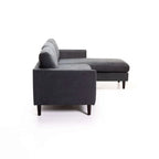 Nakami Fabric Corner Chaise - Grey / Dark