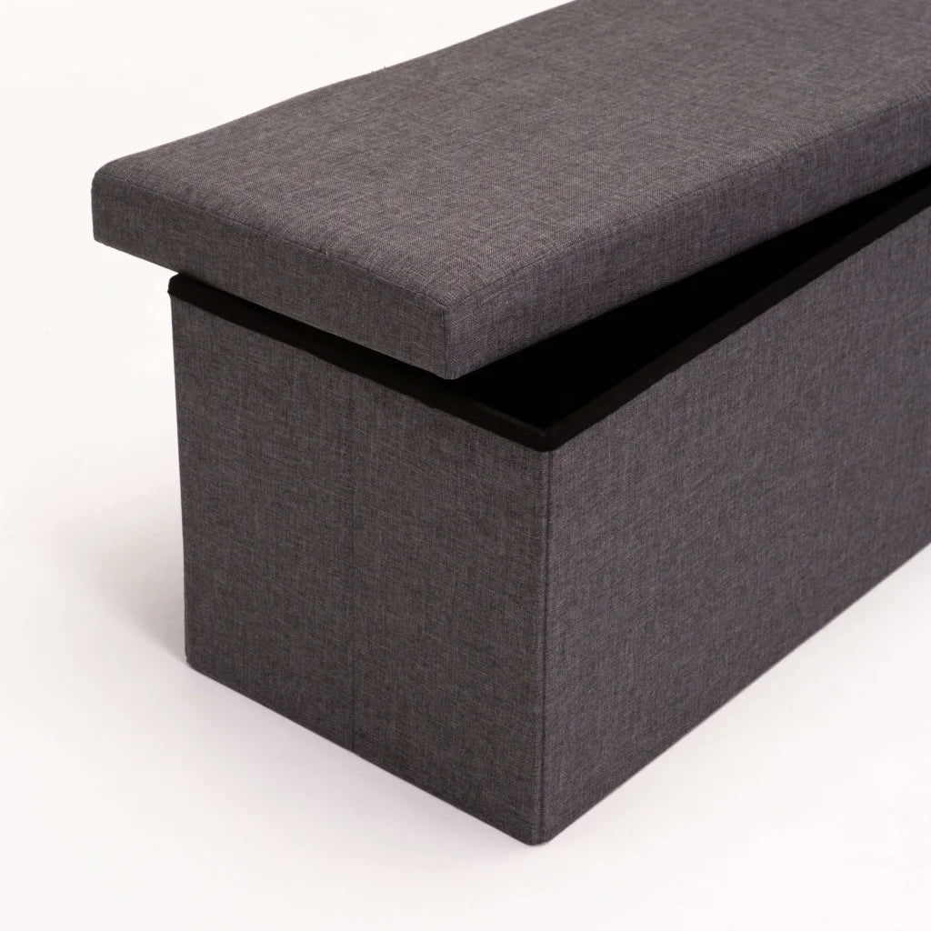 Naome Fabric Double Ottoman - Grey