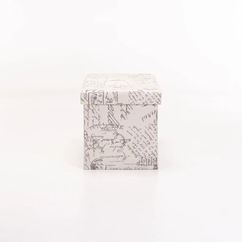 Naome Fabric Double Ottoman - Script