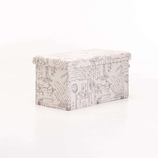 Naome Fabric Double Ottoman - Script