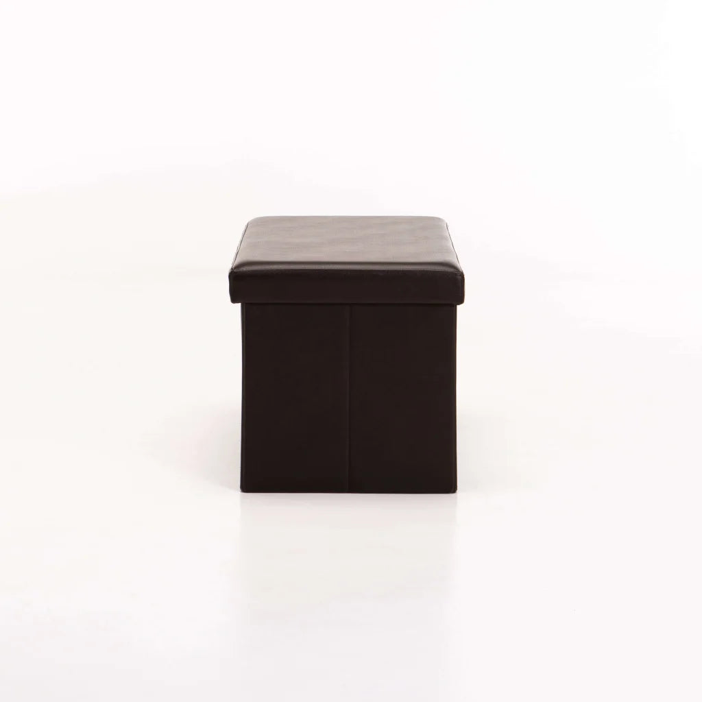 Naome Leather Touch Double Ottoman - Brown