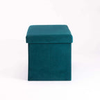 Naome Velvet Double Ottoman - Green