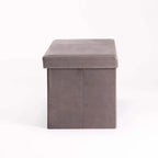 Naome Velvet Double Ottoman - Grey