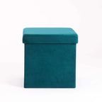 Naome Velvet Single Ottoman - Green
