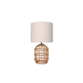 Nash Rattan Cage - Cream Fabric Shade