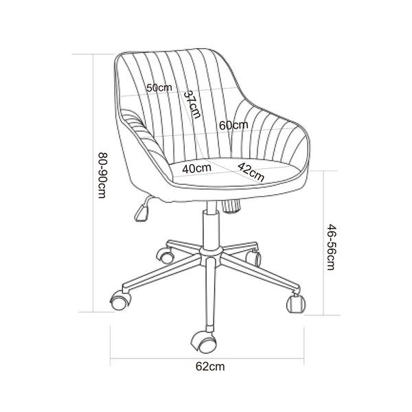 Grey Polyester Office Chair