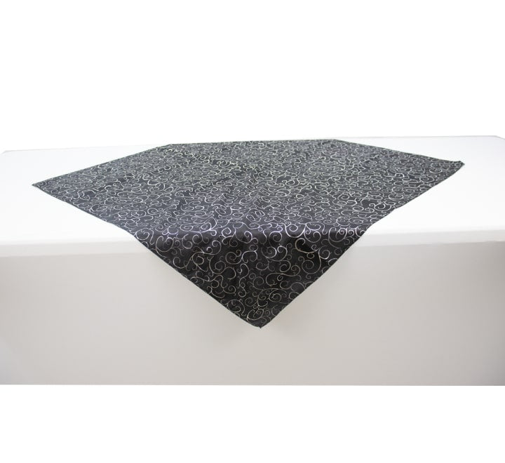 Overlay Tablecloth Fancy Black 90cm