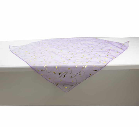Organza Overlay Tablecloth Lilac