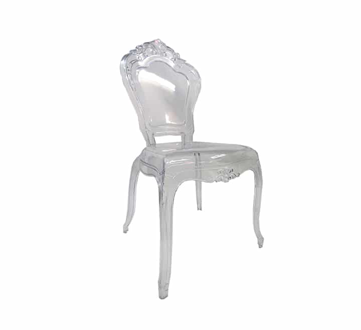 Wedding dining chair without arms clear