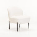 Ojal Boucle Fabric Chair - Cream
