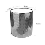 Baracks 41cm Round Metal Glass Top Table