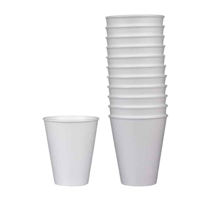 250ml White Polystyrene Cups 25pcs