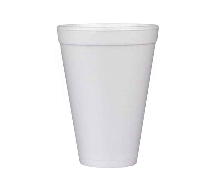 350ml Polystyrene White Cups 25pcs