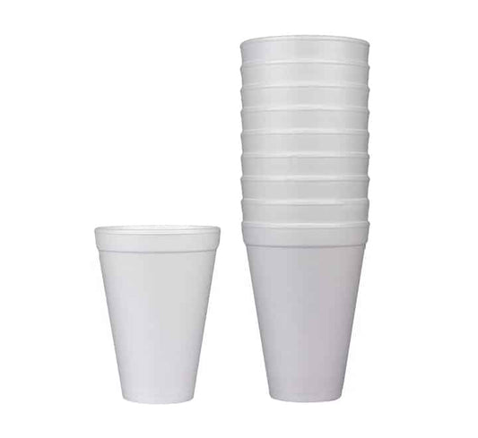 350ml Polystyrene White Cups 25pcs