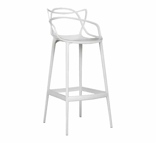 Web Cocktail Bar Stool -  White