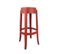 Hard Plastic Bar Stool - Red