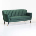 Paera Velvet 3 Seater Couch - Green