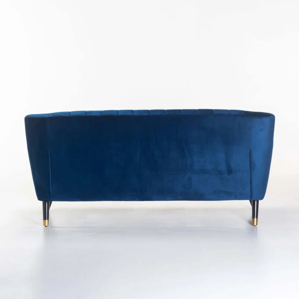 Paera Velvet 3 Seater Couch - Navy