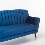 Paera Velvet 3 Seater Couch - Navy