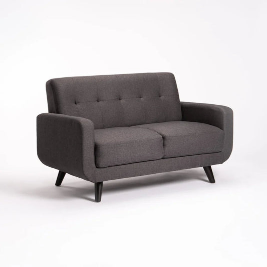 Pejane Fabric 2 Seater Couch - Grey / Dark Leg