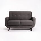 Pejane Fabric 2 Seater Couch - Grey / Dark Leg
