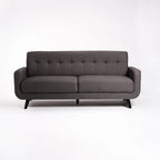 Pejane Fabric 3 Seater Couch - Grey / Dark Leg
