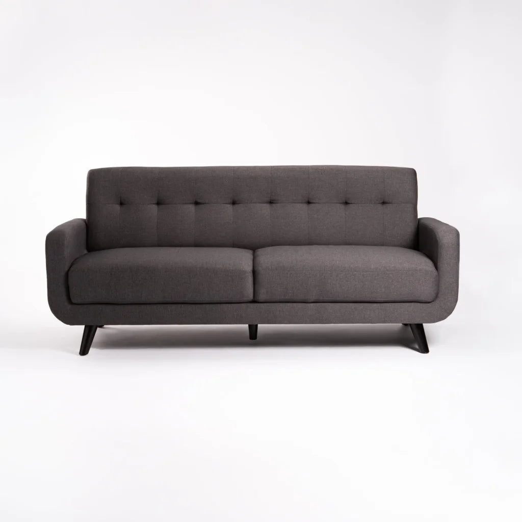 Pejane Fabric 3 Seater Couch - Grey / Dark Leg