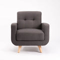 Pejane Fabric Armchair - Grey / Nat Leg