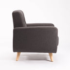 Pejane Fabric Armchair - Grey / Nat Leg