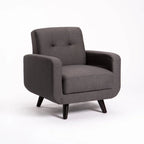 Pejane Fabric Armchair - Grey / Dark Leg