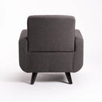 Pejane Fabric Armchair - Grey / Dark Leg