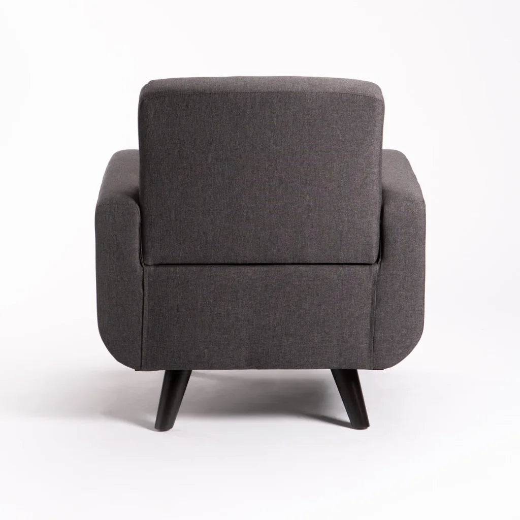 Pejane Fabric Armchair - Grey / Dark Leg