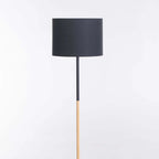 Poroki Black+Wood - Black Fabric Shade 150cm H