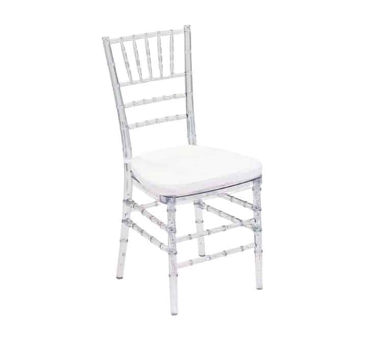 Clear Tiffany Chair with Cushion