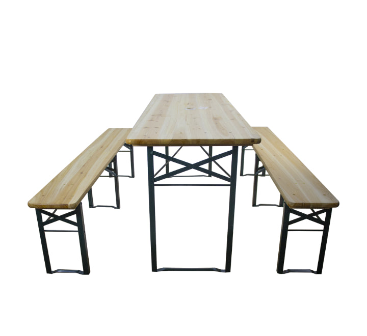 Wooden Table and Bench Set