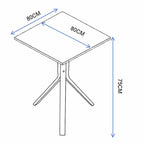 Journee  80x80cm Dining Table - Oak