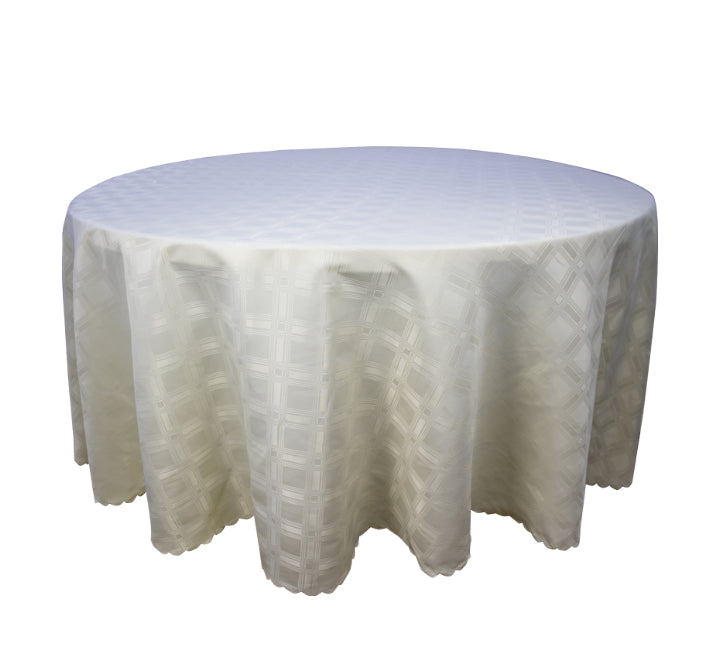 Round Table Cloth Block Pattern